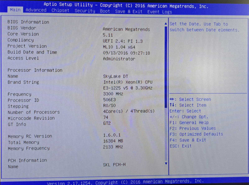 HPE ProLiant ML10 Gen9 | Xeon E3-1225 v5 @ 3.30GHz 16GB DDR4 No HDD/OS )