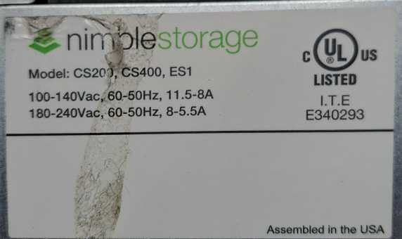 Nimble Storage CS200,400,ES1 3U Array | 2x SAS Controllers | 16x 3.5\\" Bays  )