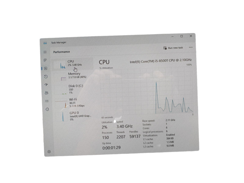 ELO ESY22i5 22\\" Tocuscreen AIO i5-8500T @2.10GHz 8GB RAM & 256GB SSD READ   -