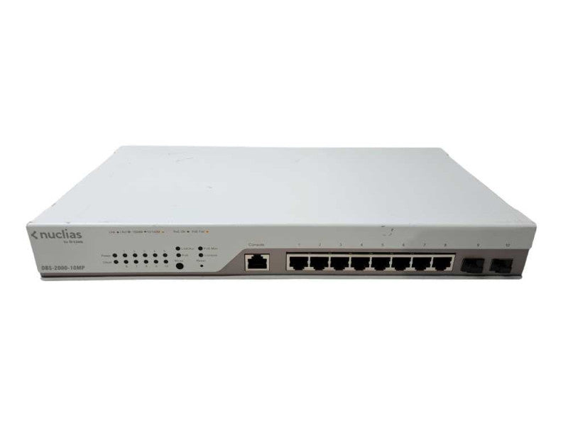 DLink Nuclias DBS-2000-10MP |10 Port Gigabit PoE+ 2x SFP Cloud Managed Switch )