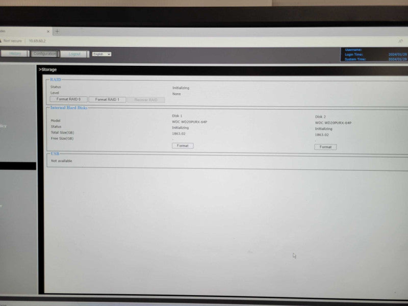 Vivotek Network video Recorder NR8301 with 2x 2TB HDDs, No Key _