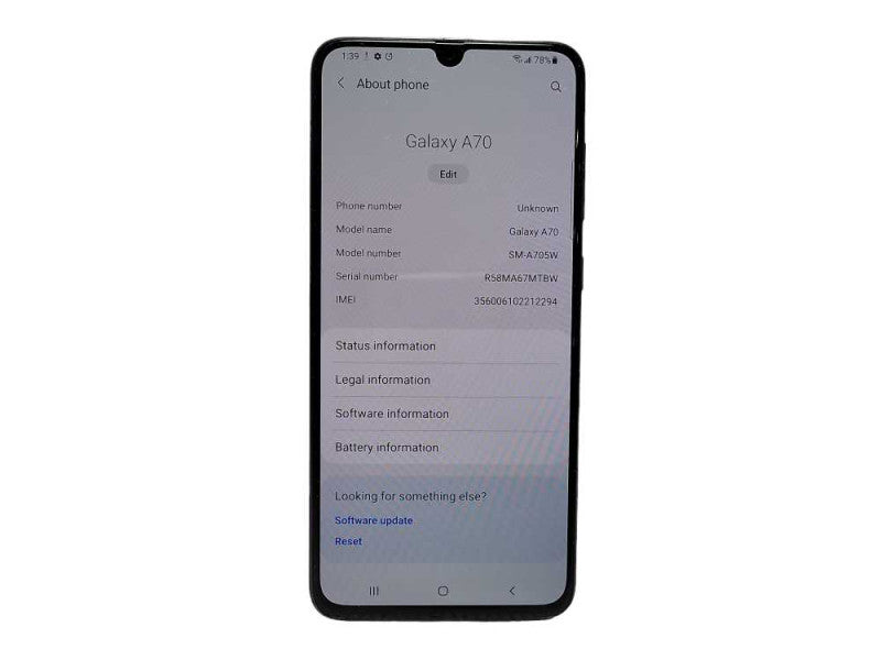 Samsung Galaxy A70 128GB (SM-A705W) READ $