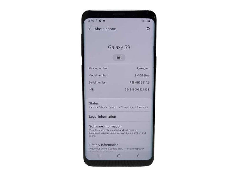 Samsung Galaxy S9 64GB (SM-G960W) - READ $
