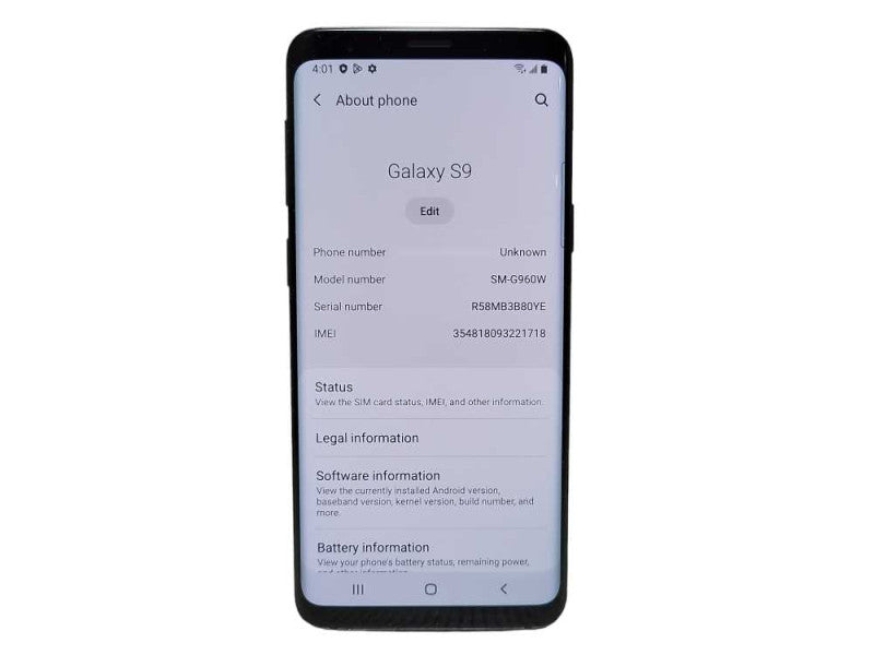 Samsung Galaxy S9 64GB (SM-G960W) - READ $