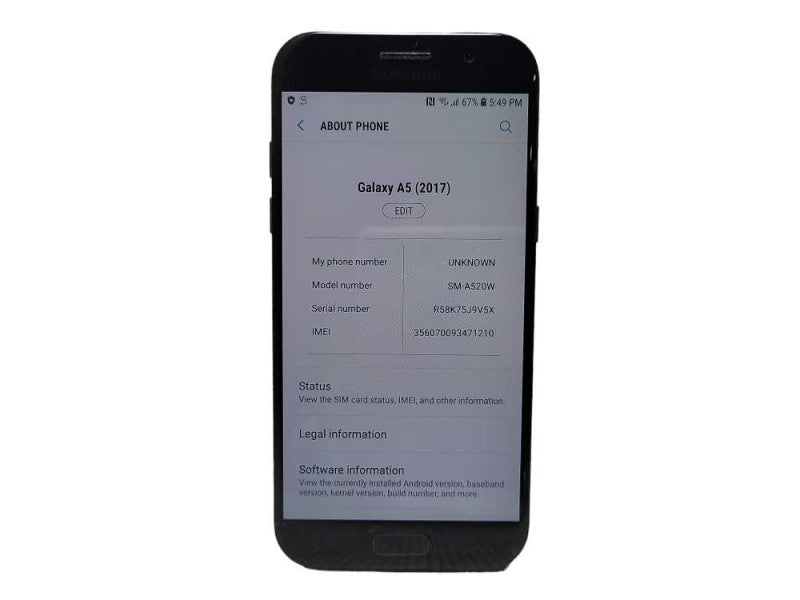 Samsung Galaxy A5 2017 32GB SM-A520W READ $