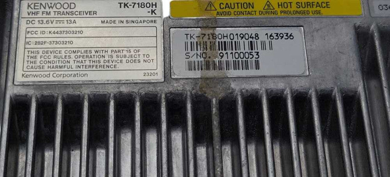 KENWOOD (TK-7180H-K) VHF FM Transceiver Radio 136-174 MHz w/ MIC, READ _