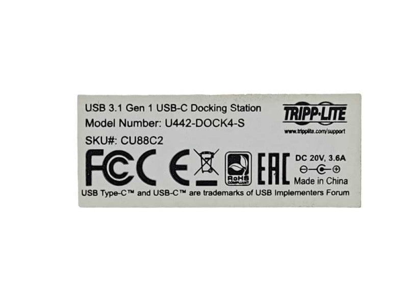 Tripplite USB 3.1 Gen 1 USB-C Docking Station U442-Dock4-S, READ _