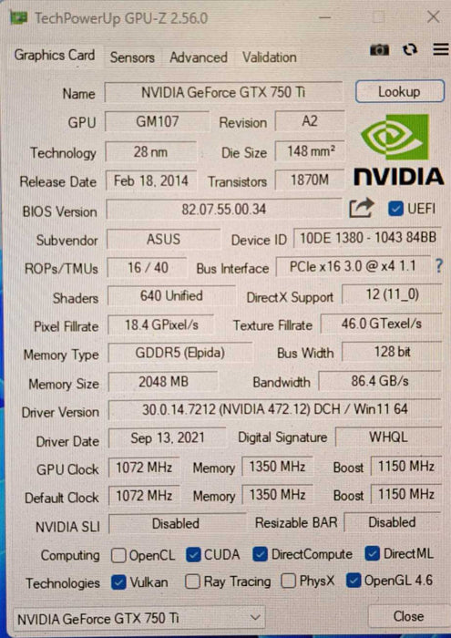 ASUS NVIDIA GeForce GTX 750 Ti 2GB GDDR5 Video Card | GTX750TI-OC-2GD5 )