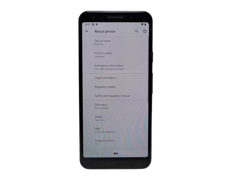 Google Pixel 3a 64GB Black READ Q$