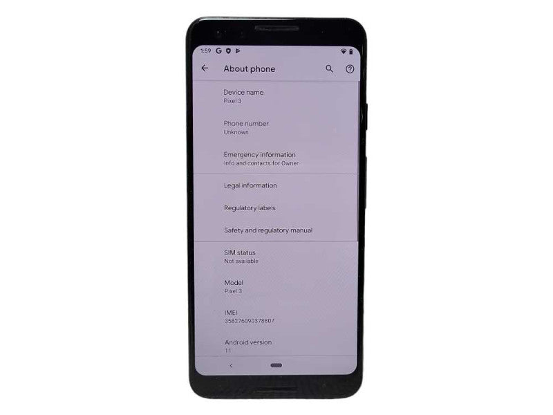 Google Pixel 3 64GB Black READ $