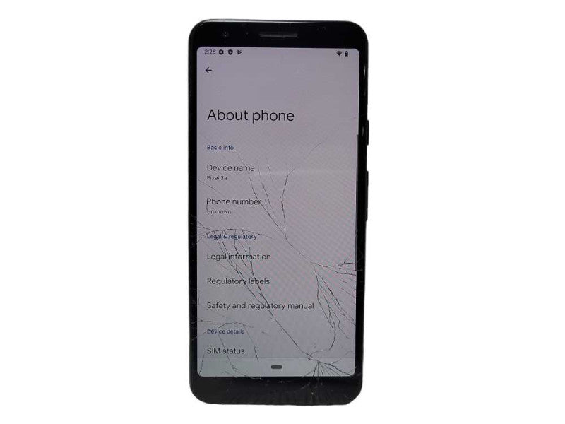 Google Pixel 3a 64GB Black READ $