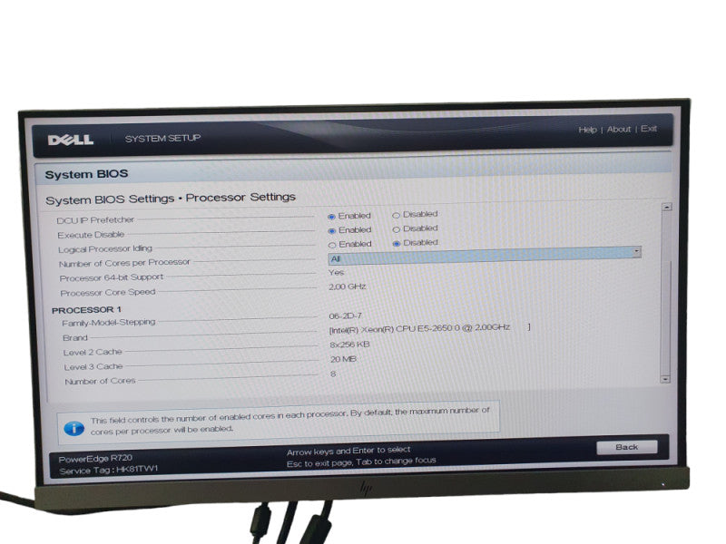 DELL PowerEdge R720 Intel Xeon E5-2650 0 @2.00Ghz 128GB RAM H310 mini RAID  -