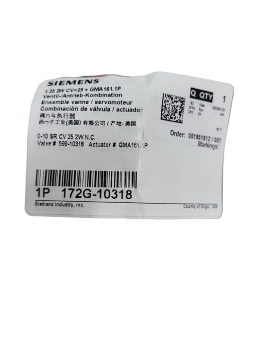 172G-10318 | Siemens Industry | Control Valves &