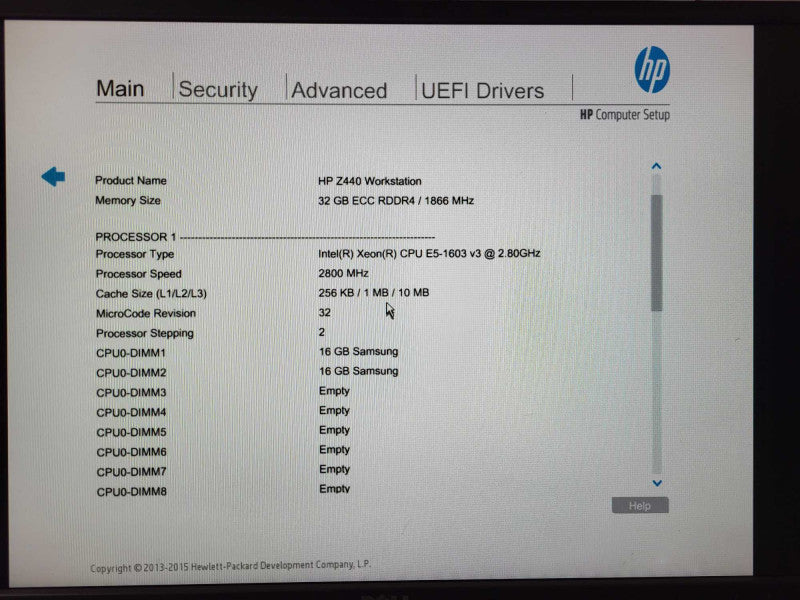 HP Z440 WorkStation | Xeon E5-1603 v3 @ 2.80GHz 32 GB DDR4 2x Quadro NVS510 Q$