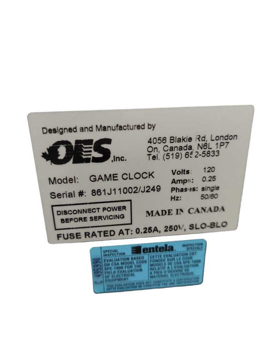 OES Game Board Score Board Time Home / Away Model: Game Clock  =
