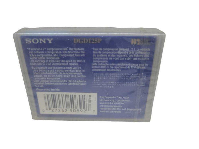 Sony DGD125P DDS-3 4mm DDS Data Tape Cartridge 12GB Native Q%