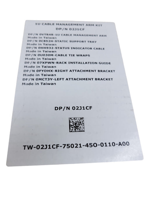 1U Cable Management Arm Kit DP/N 02J1CF Q&
