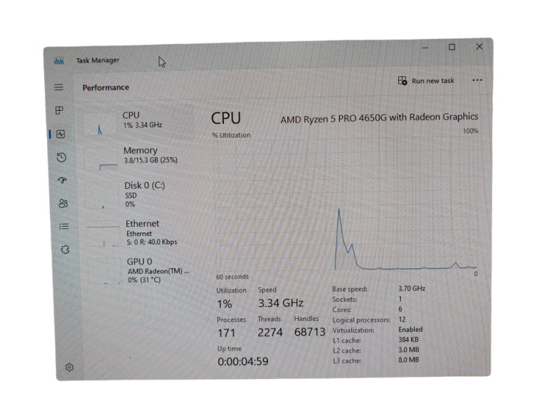 HP EliteDesk 805 G6 SFF AMD Ryzen 5 PRO 4650G 16GB RAM 256GB SSD  -