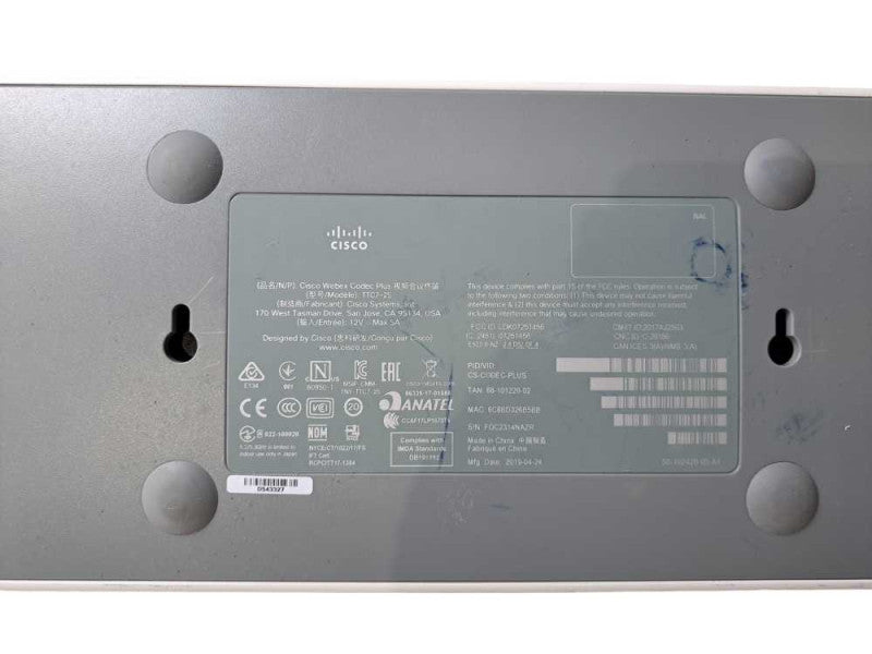 Cisco Video Spark Codec Plus TTC7-25 Conference Webex Room Kit )