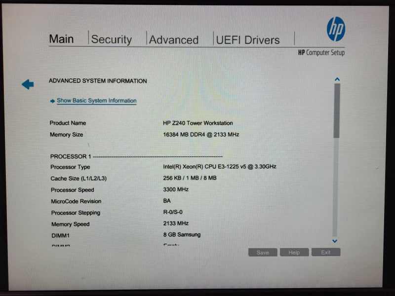 HP Z240 Workstation Xeon E3-1225 v5 @ 3.3GHz 16GB DDR4 K1200 GPU 512GB SSD $