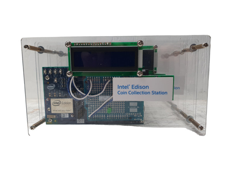 1x Intel Edison Coin Coin Station Plexyglas enclosure and digital screen Q-