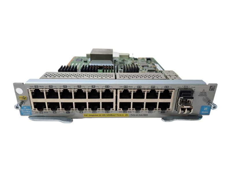 HP J9536A 20-Port GIG-T PoE+ 2-Port SFP+ V2 ZL Expansion Module )