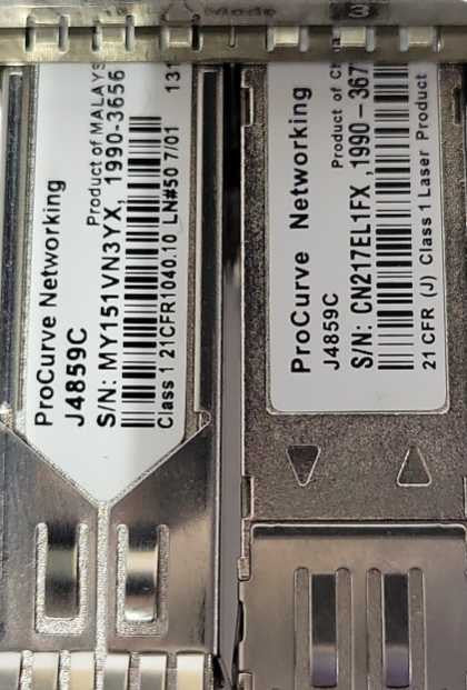 HP J9537A V2 Zl Module 24 PORT SFP Populated with 4x HP J4859C SFPs Q_