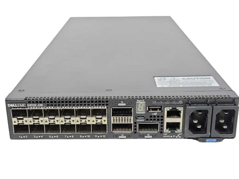 Dell Networking S4112F-ON 12x 10GbE SFP+ + 3x 100GbE QSFP Switch 2x PSU, READ _