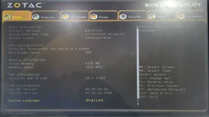 ZOTAC ZBOX CI323 Nano PC | Celeron N3150 @ 1.60GHz 8GB DDR3 No HDD/OS !