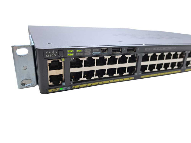 Cisco WS-C2960X-48FPS-L | 48 Port Gigabit PoE+ 740W Switch | 4x SFP )