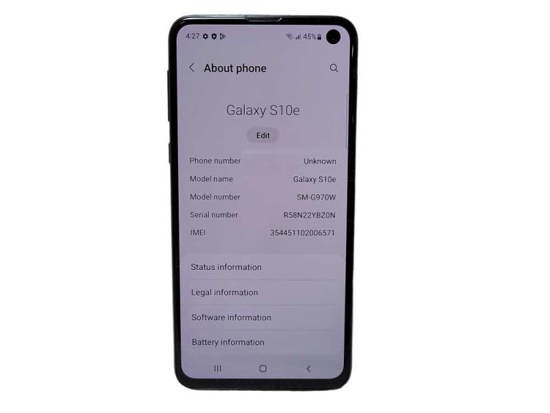 Samsung Galaxy S10e 128GB (SM-G970W) $