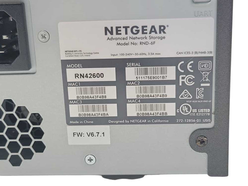NETGEAR ReadyNAS RN426 6 Bay High Performance NAS w/ 6x 2TB HDDs, READ _