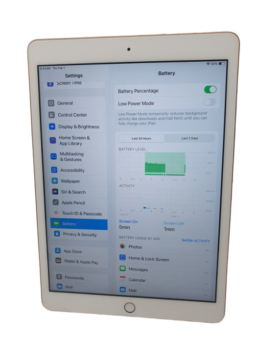 Apple iPad (7th gen) 128GB A2197 Rose Gold UNLOCKED Plz READ  -