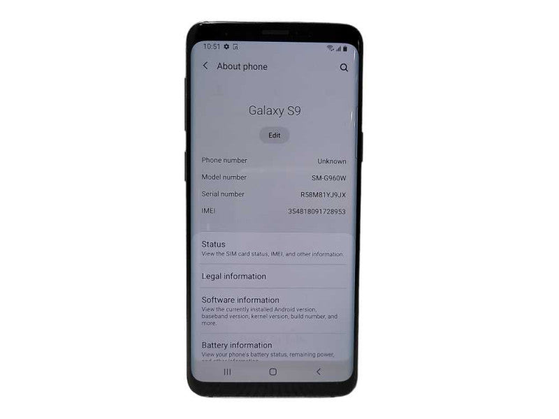 Samsung Galaxy S9 64GB (SM-G960W) - READ $