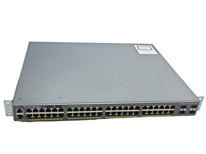 Cisco WS-C2960X-48LPS-L 48 Port PoE+ Gigabit Switch w/ C2960-STACK _