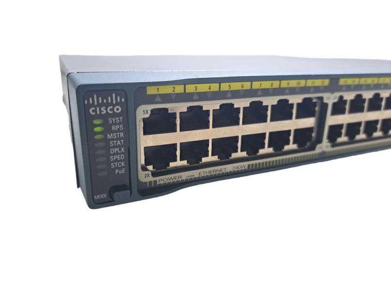 Cisco WS-C2960S-48FPS-L | 48 Port Gigabit PoE+ 740W + Stack | Network Switch )