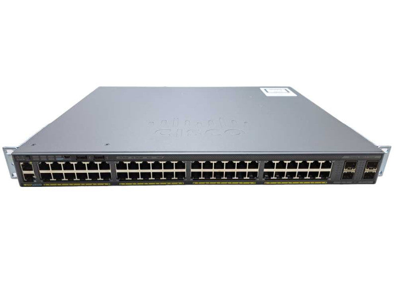 Cisco WS-C2960X-48FPS-L | 48 Port Gigabit PoE+ 740W 4x SFP Switch | + Stack )