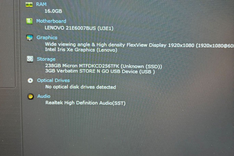 Lenovo ThinkPad E15 Intel Core i5-1235U@1.3GHz Iris Xe GPU.16GB RAM 256GB SSD