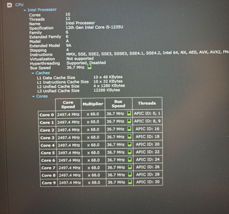 Lenovo ThinkPad E15 Intel Core i5-1235U@1.3GHz Iris Xe GPU.16GB RAM 256GB SSD