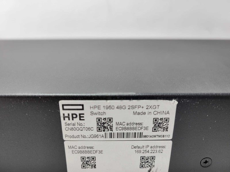 HP JG961A ProCurve 1950-48G-2SFP+-2XGT Ethernet Managed Switch Q_