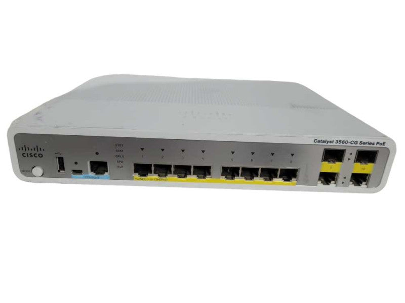 Cisco WS-C3560CG-8PC-S 8 Port Gigabit Managed Switch ipbase POE !