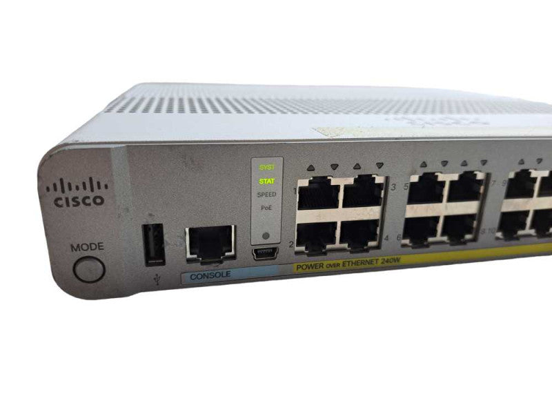Cisco WS-C3560CX-12PC-S | 12-Port Gigabit PoE+ 240W | 2x SFP Silent Switch )