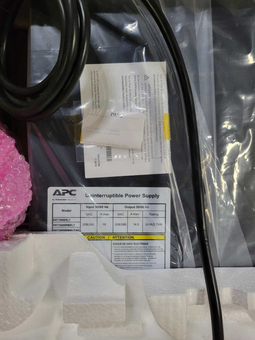 APC SRT3000RMXLT 3000VA 208V On-Line Double-Conversion Smart-UPS Power Backup _