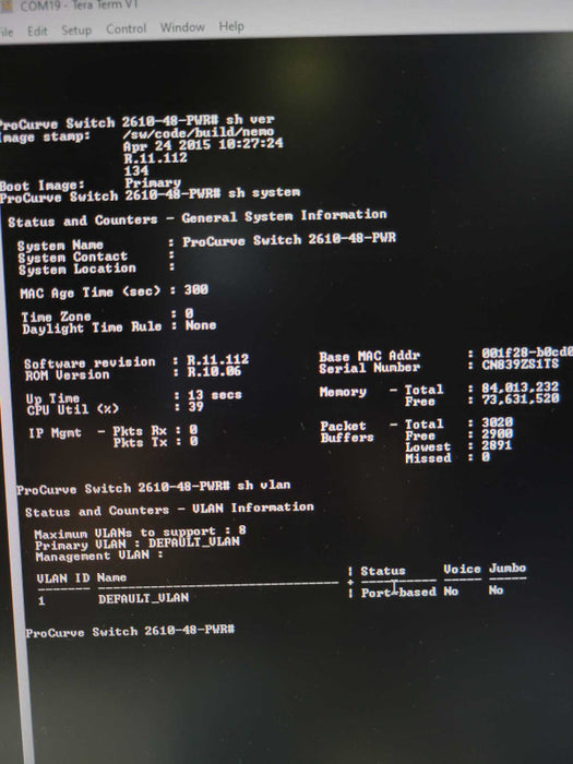 HP ProCurve 2610-48-PWR J9089A 48 Port Fast Ethernet switch Switch, SEE Q_