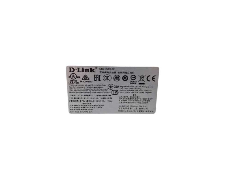 D-Link DBS-2000-52 Nuclias Cloud-Managed Switch | 48-Port Gigabit 4x SFP )