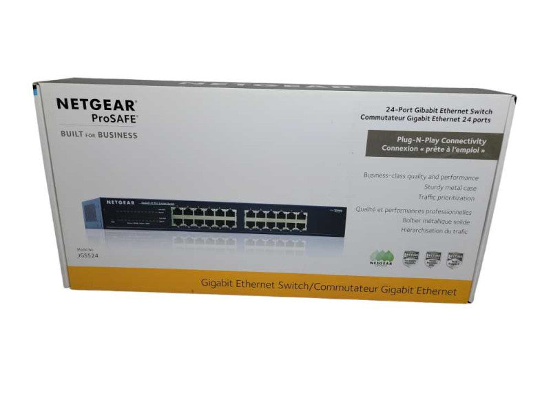 NetGear ProSafe Plus JGS524E 24-Port Gigabit Ethernet Switch Q%