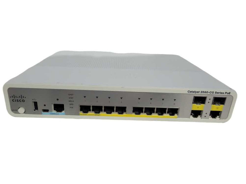 Cisco WS-C3560CG-8PC-S 8 Port Gigabit Managed Switch ipbase POE !