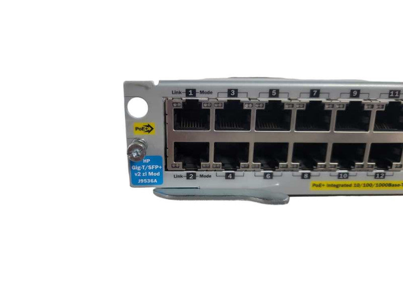 HP J9536A 20-Port GIG-T PoE+ 2-Port SFP+ V2 ZL Expansion Module !