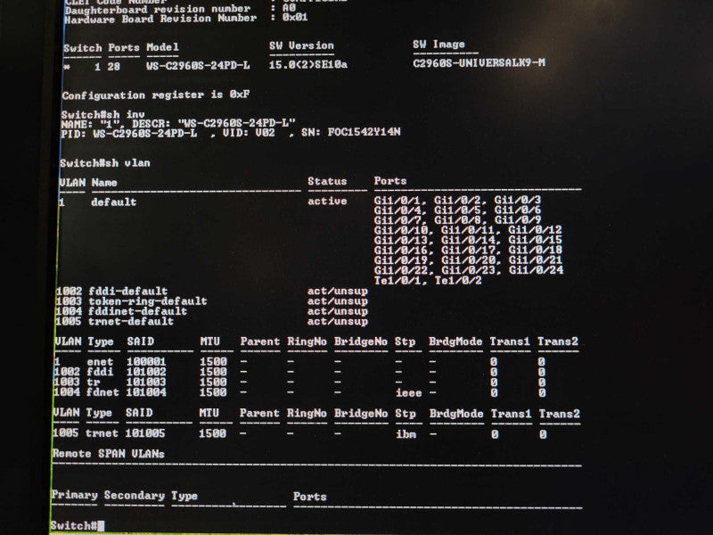Cisco WS-C2960S-24PD-L 24 Port Gigabit PoE+ 370W Ethernet 2x 10G SFP+ Switch $