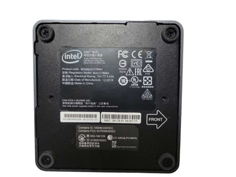 Intel NUC7i7BNH Mini Intel i7-7567U 3.50GHz 4GB DDR4 275GB SSD _